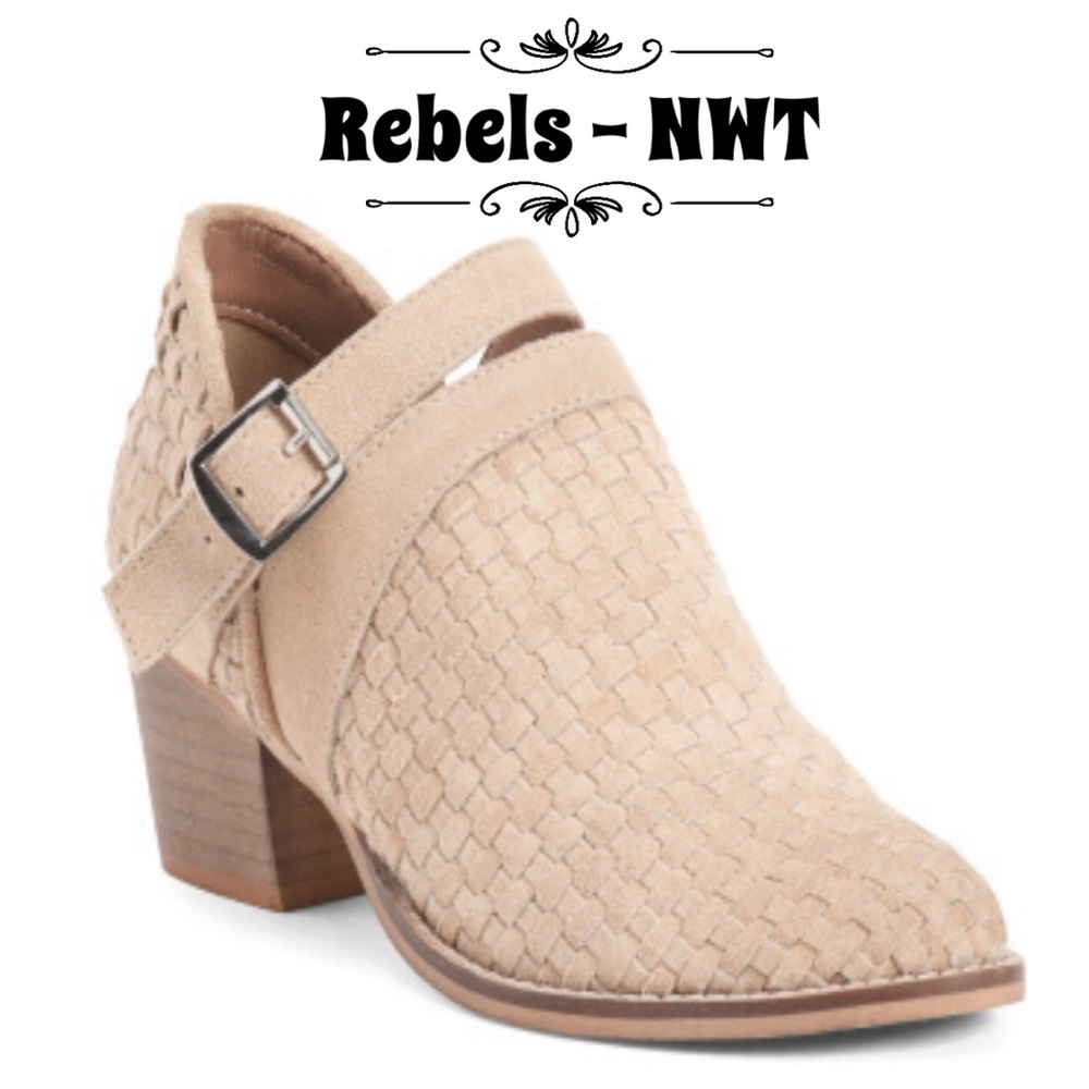 🆕 NWT Rebels Woven Bickel Sand Suede Booty